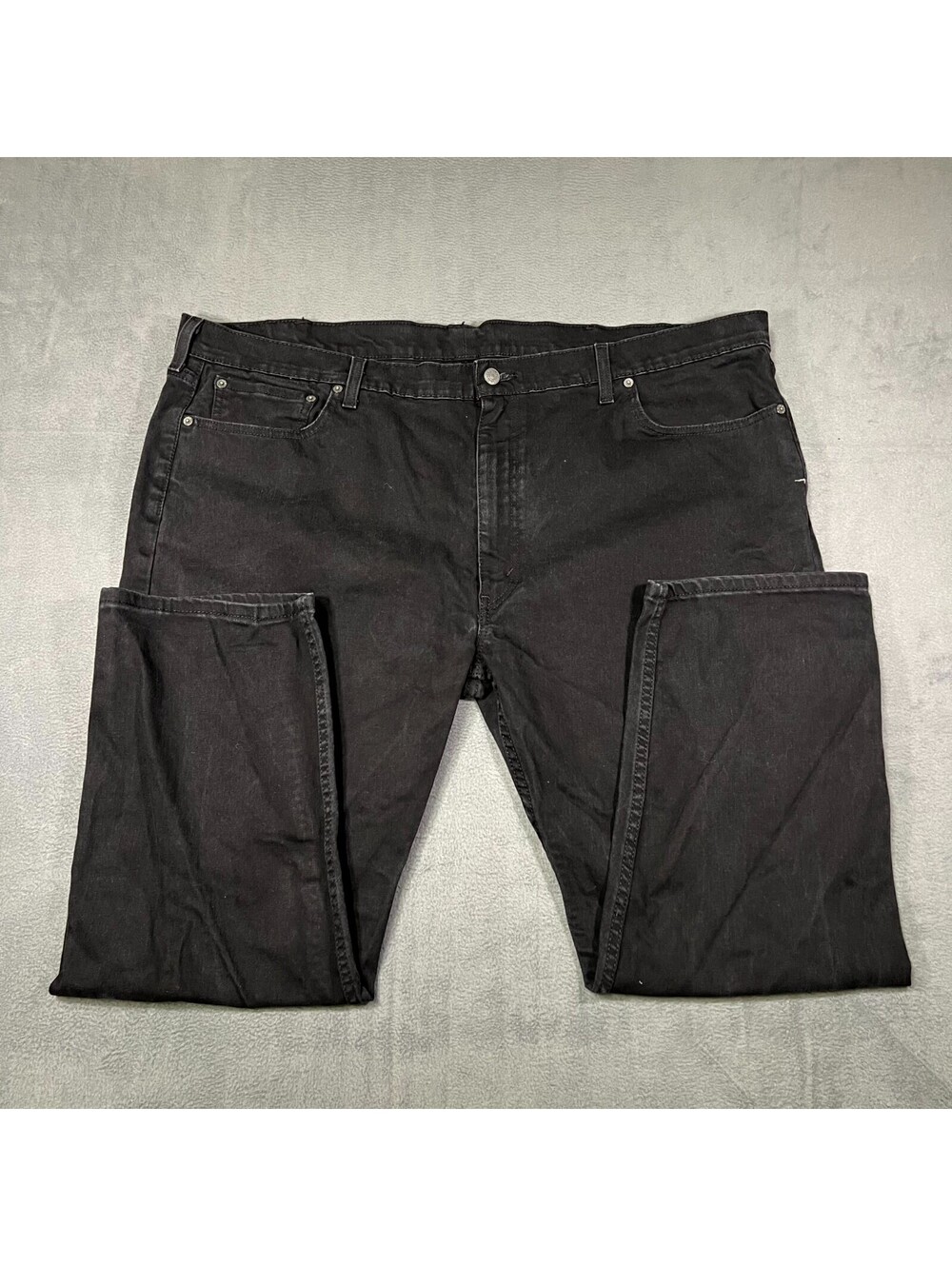 Levi's 502 Jeans Black Men 48x30 Big & Tall Tapered Leg Dark Wash Denim Everyday
